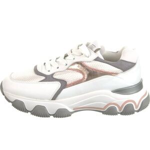 Hogan White and Gray Women's Sneakers